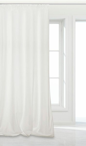 Velúrový záves SOFT VELVET biely na riasiacu pásku Rozmer: 140x270 cm