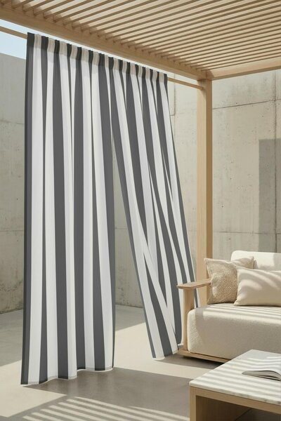 Záves TARAS STRIPES grafitový 140x220 cm