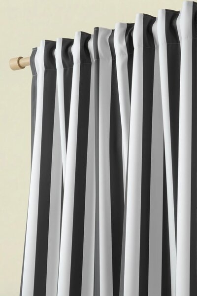 Záves TARAS STRIPES grafitový 140x220 cm