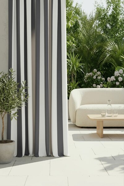 Záves TARAS STRIPES grafitový 140x220 cm