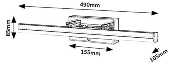 Rabalux 98075016 LED nástenné svietidlo nad zrkadlo Turgon | 13W integrovaný LED zdroj | 1190lm | 3000+4000+6000K