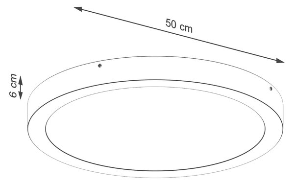 Stropné LED svietidlo Onyx 50, 1x LED 32w, 3000k, w