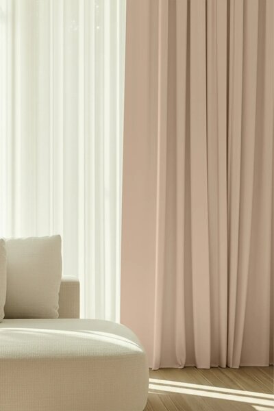 Záves na krúžkoch VIVA béžový 140x250 cm