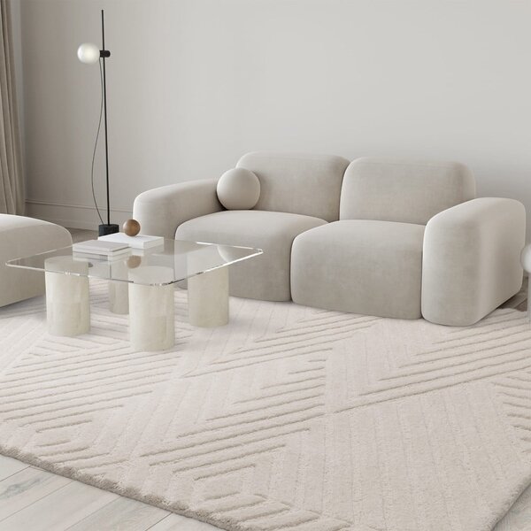 Krémovobiely vlnený koberec 200x290 cm Hague – Asiatic Carpets