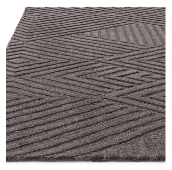 Antracitovosivý vlnený koberec 160x230 cm Hague – Asiatic Carpets