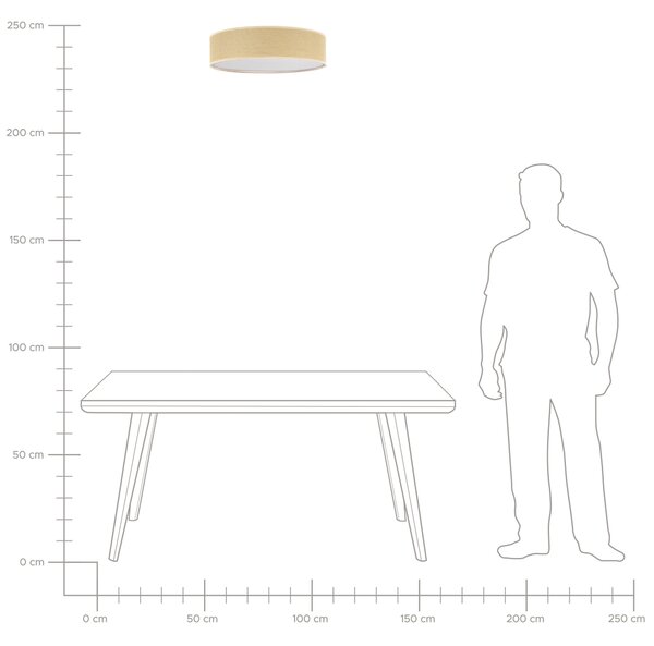Stropná lampa prírodná okrúhla ø 60 cm stropné boho svietidlo moderná obývačka spálňa