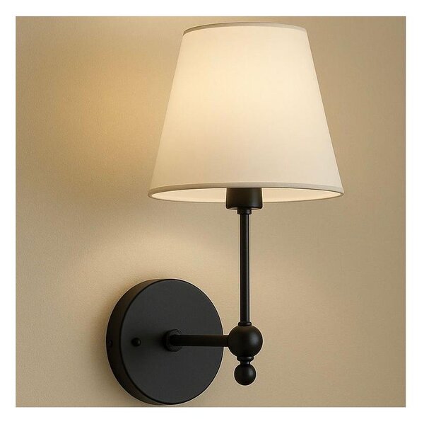 Nástenná lampa ASPARAGUS 1xE27/40W/230V čierna/krémová