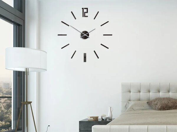 ModernClock 3D nalepovacie hodiny Carlo wenge