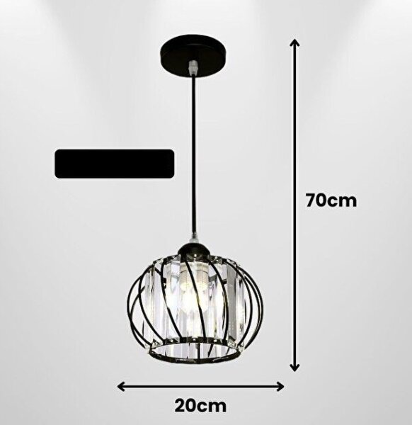Závesný luster na lanku BELLA 1xE27/40W/230V čierny