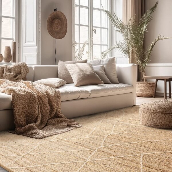 Vlnený koberec v prírodnej farbe 160x230 cm Noah – Asiatic Carpets