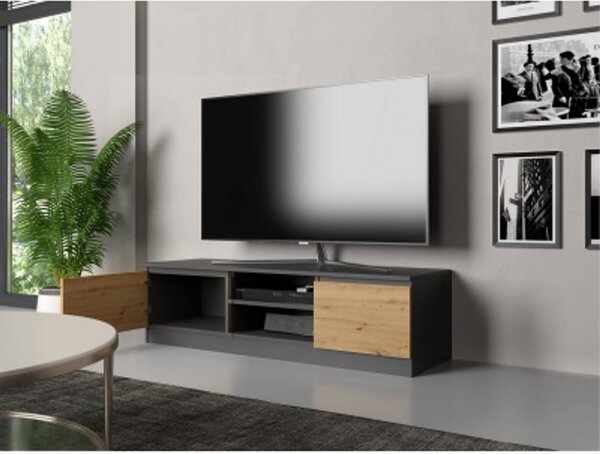 Televízny stolík RTV M120 - antracit/dub artisan
