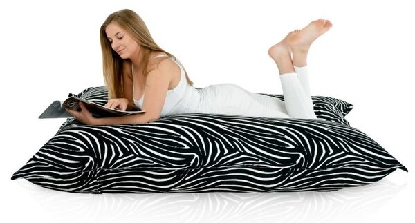 Luxusný sedací vak Zebra – XL/XXL pohodlie s divokým štýlom Veľkosť: XXL