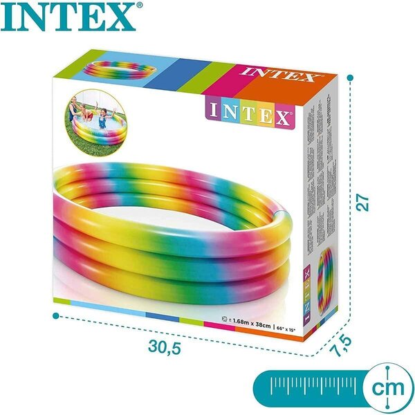 Intex 58449NP Farebný bazén - vlnky, 168 x 41 cm 158449