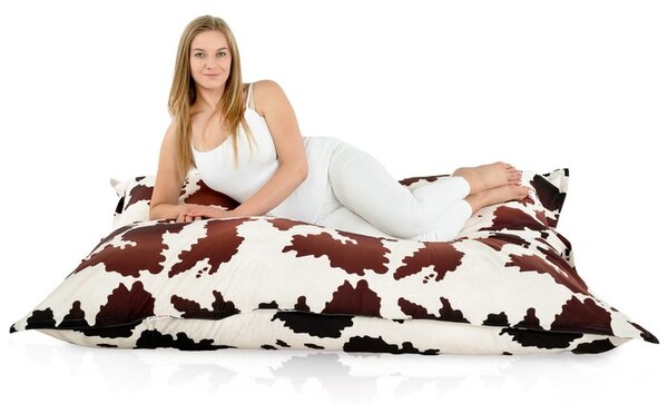 Sedací vak s kravským hnedým motívom – XL/XXL | Štýlový a pohodlný doplnok na oddych Veľkosť: XXL