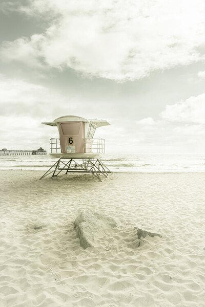 Umelecká fotografie CALIFORNIA Imperial Beach | Vintage, Melanie Viola, (26.7 x 40 cm)