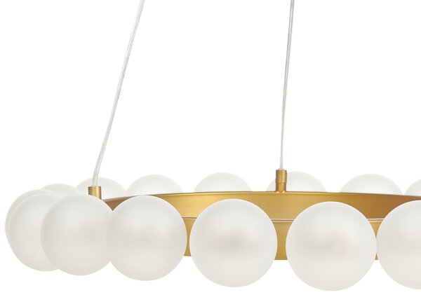 Závesná lampa zlatá kov železo závesné svetlo sklenené tienidlá okrúhly tvar moderné glamour osvetlenie obývacia izba jedáleň