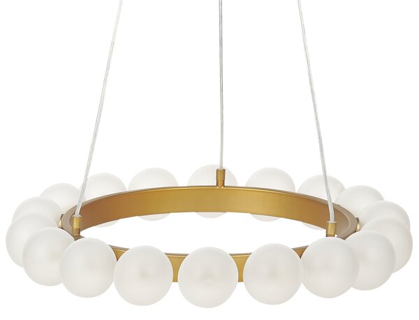Závesná lampa zlatá kov železo závesné svetlo sklenené tienidlá okrúhly tvar moderné glamour osvetlenie obývacia izba jedáleň