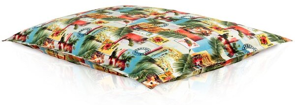 Sedací vak Cuba – veľký vankúš na ležanie a sedenie s tropickým motívom Veľkosť: XXL