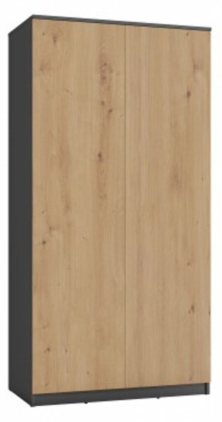 Šatníková skriňa SD-90 - antracit/dub artisan