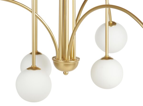 Luster závesná lampa zlatá kov železo závesné svetlo sklenené tienidlá okrúhly tvar moderné glamour osvetlenie