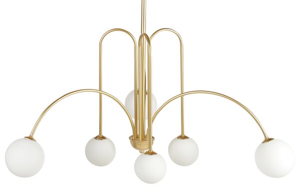 Luster závesná lampa zlatá kov železo závesné svetlo sklenené tienidlá okrúhly tvar moderné glamour osvetlenie