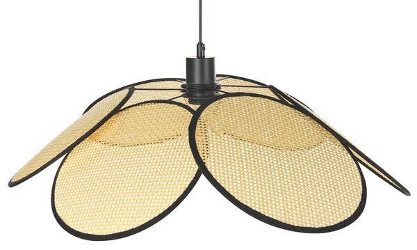 Závesná lampa prírodná a čierna kov železo papier ratanový efekt závesné svetlo boho tradičné osvetlenie obývacia izba jedáleň spálňa