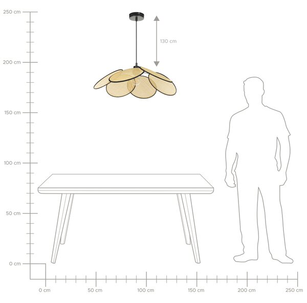 Závesná lampa prírodná a čierna kov železo papier ratanový efekt závesné svetlo boho tradičné osvetlenie obývacia izba jedáleň spálňa