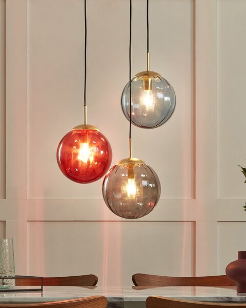 Závesná lampa viacfarebná kov železo sklo závesné svetlo moderné glamour osvetlenie obývacia izba jedáleň spálňa