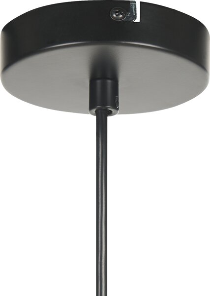 Závesná lampa čierna zlatá železo kov zaoblené perforované tienidlo nepravidelný tvar moderný glamour štýl obývačka jedáleň