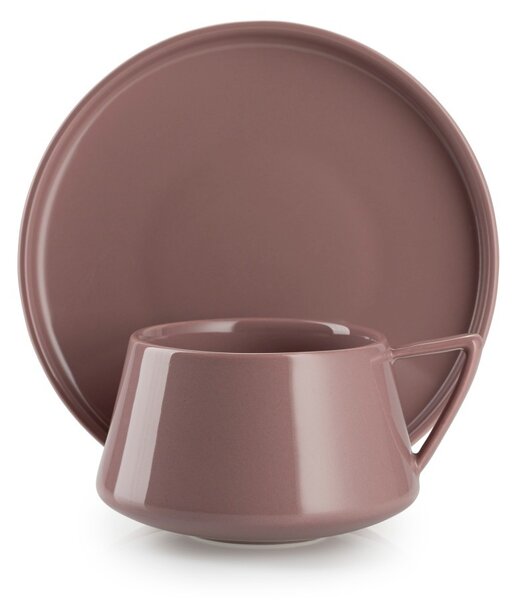 Porcelánová šálka s podšálkou Luna Pink 200 ml