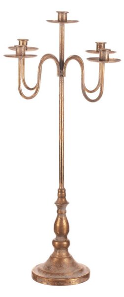 Kovový svietnik 71 cm zlatý FUP558