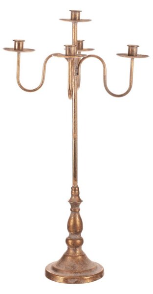 Kovový svietnik 71 cm zlatý FUP558