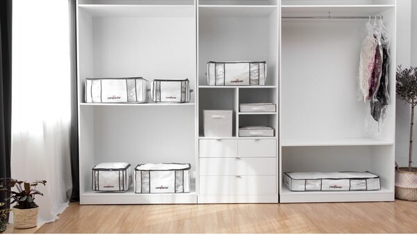 Vákuový/vystužený látkový úložný box na oblečenie 65x45x27 cm Life – Compactor