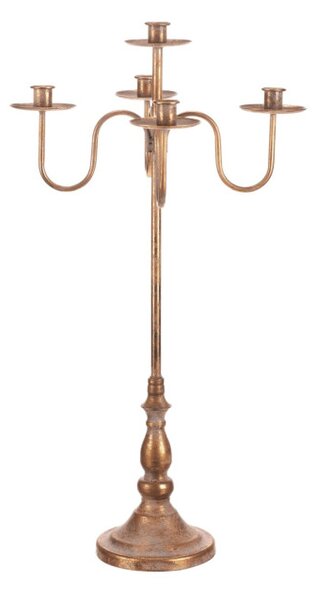 Kovový svietnik 71 cm zlatý FUP558