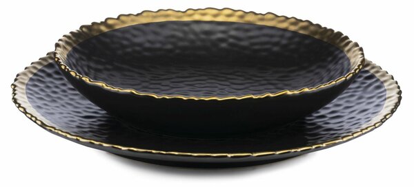 Keramická súprava tanierov Kati Black Gold 2ks