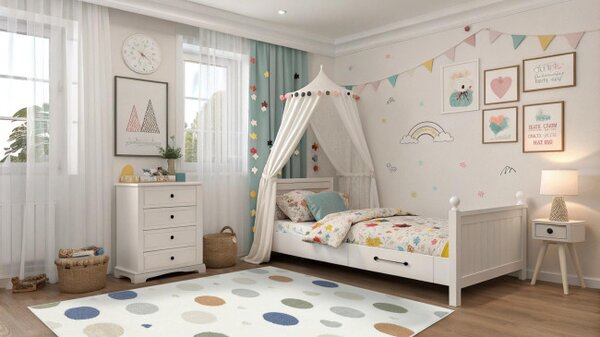 Koberec Esme Kids C5648A biely / krémový