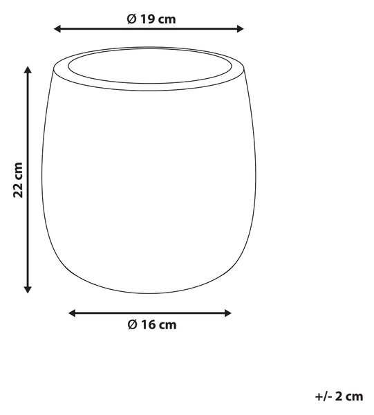 Kvetináč krémová biela vláknitá hlina ⌀ 19 cm okrúhly reliéfny vzor interiér exteriér