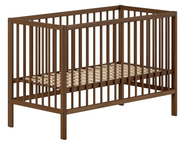 Hnedá postieľka z bukového dreva s nastaviteľnou výškou 60x120 cm Dino – Vipack