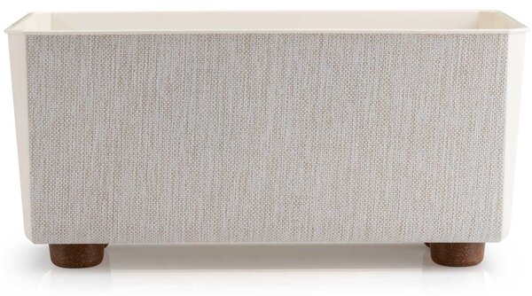PLASTOVÝ KVETINÁČ SALVIA TX 28,5X17 CM KRÉMOVÁ