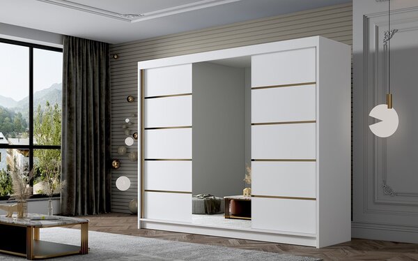 Šatníková skriňa EVO VI 200 cm - biela