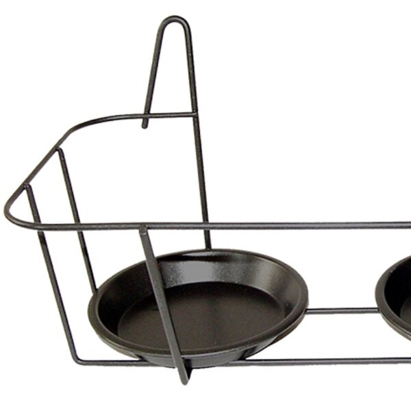 ZÁVESNÝ DRŽIAK NA KVETINÁČ SIMPLY DOUBLE 34X19 CM ČIERNA