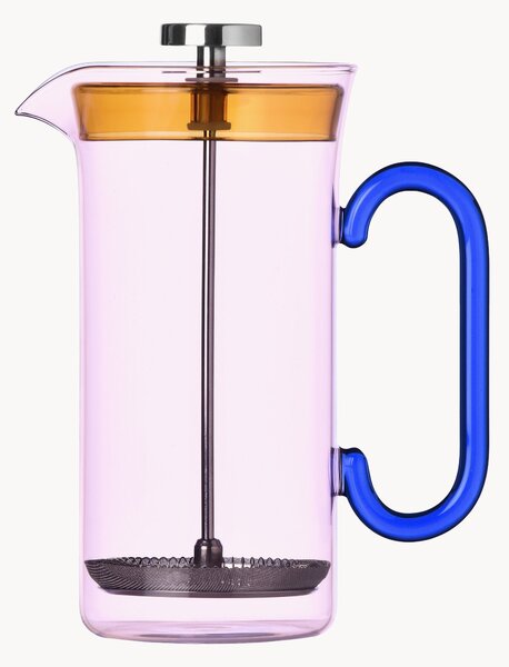 Ručne vyrobený French Press kávovar z borosilikátového skla Clarinette