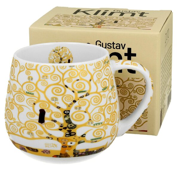 Porcelánový hrnček Klimt Ecru Tree Of Life 430 ml