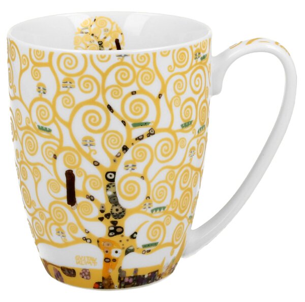 Porcelánový hrnček Klimt Ecru Tree Of Life 350 ml