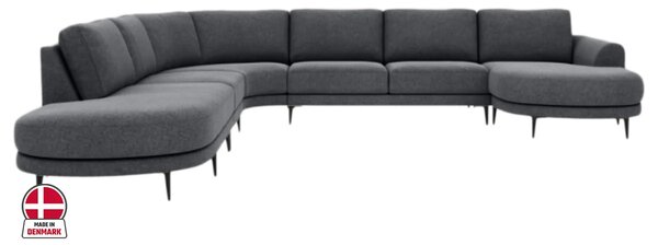 Zltahala.sk Sedacia súprava DUNA v tvare U, ľavá, sivá (matrix-17-dark grey)