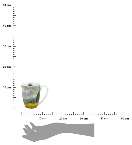 Porcelánový hrnček Van Gogh Wheat Field 350 ml sada 2ks