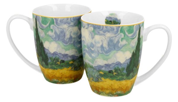 Porcelánový hrnček Van Gogh Wheat Field 350 ml sada 2ks
