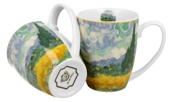 Porcelánový hrnček Van Gogh Wheat Field 350 ml sada 2ks