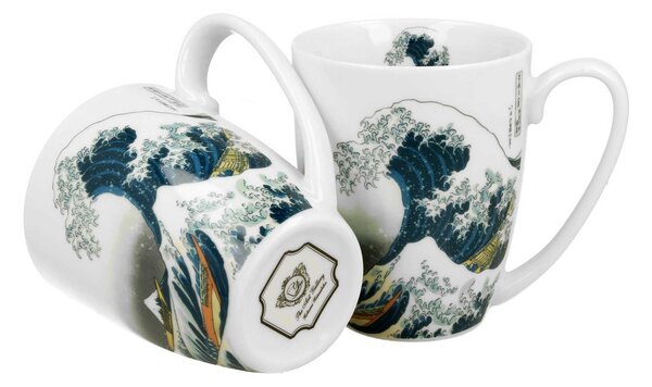 Porcelánový hrnček Hokusai The Great Wave 350 ml sada 2ks