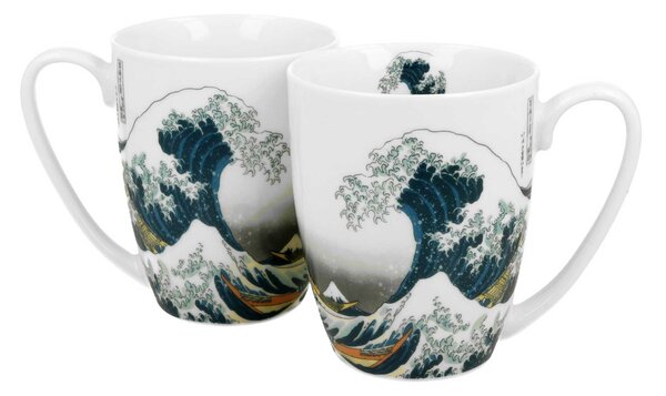 Porcelánový hrnček Hokusai The Great Wave 350 ml sada 2ks